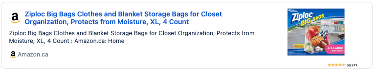 Ziplock Bag XL Size