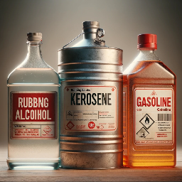 Rubbing Alcohol, Kerosene, and Gasoline